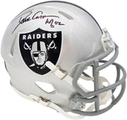 Dave Casper Autographed Oakland Raiders Silver Speed Mini Helmet "HOF 02" Beckett BAS Witness Stock #267463