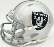 Dave Casper Autographed Oakland Raiders Silver Speed Mini Helmet "HOF 02" Beckett BAS Witness Stock #267463