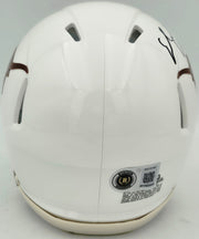 Earl Campbell Autographed Texas Longhorns White Speed Mini Helmet "HT 77" Beckett BAS Witness Stock #267465