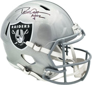 Dave Casper Autographed Oakland Raiders Silver Full Size Speed Replica Helmet "HOF 02" Beckett BAS Witness Stock #267480
