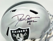 Dave Casper Autographed Oakland Raiders Silver Full Size Speed Replica Helmet "HOF 02" Beckett BAS Witness Stock #267480