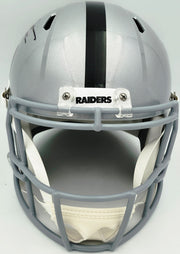 Dave Casper Autographed Oakland Raiders Silver Full Size Speed Replica Helmet "HOF 02" Beckett BAS Witness Stock #267480