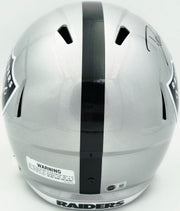 Dave Casper Autographed Oakland Raiders Silver Full Size Speed Replica Helmet "HOF 02" Beckett BAS Witness Stock #267480