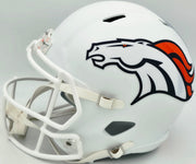 Steve Atwater Autographed Denver Broncos White 2024 Alternate Full Size Speed Replica Helmet Beckett BAS Witness Stock #267482