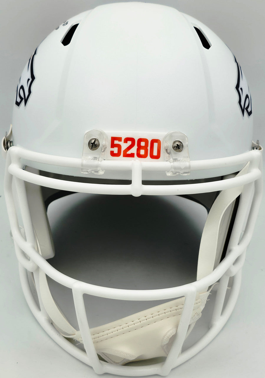 Steve Atwater Autographed Denver Broncos White 2024 Alternate Full Size Speed Replica Helmet Beckett BAS Witness Stock #267482