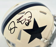Dez Bryant Autographed Dallas Cowboys Cream Retro Speed Mini Helmet Beckett BAS Witness Stock #267500