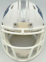 Bruce Smith Autographed Buffalo Bills White Rivalries Speed Mini Helmet Beckett BAS Witness Stock #267552