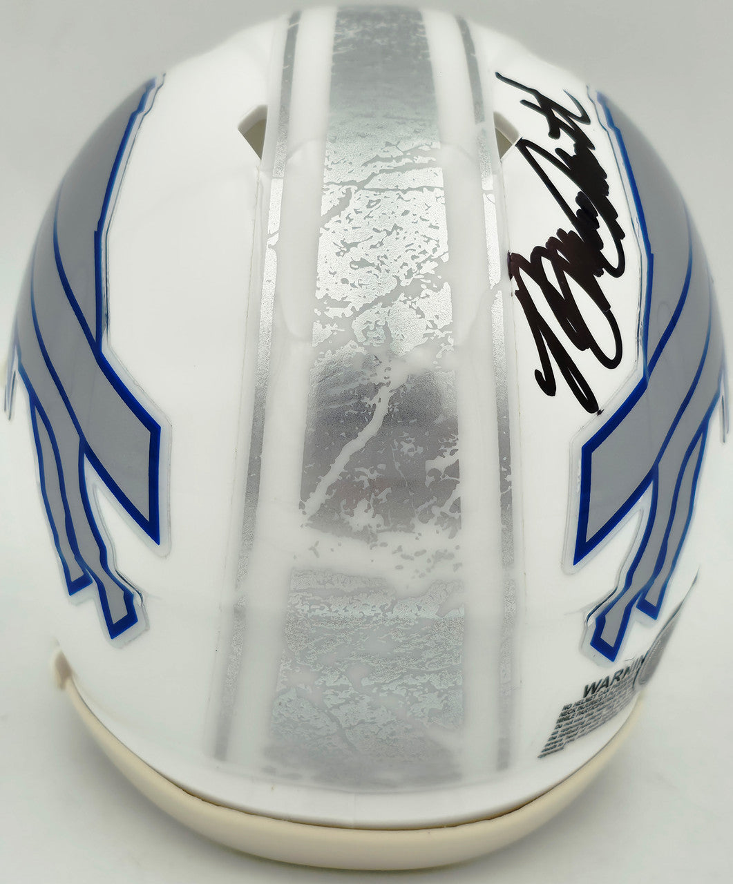 Bruce Smith Autographed Buffalo Bills White Rivalries Speed Mini Helmet Beckett BAS Witness Stock #267552