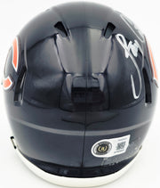 Jay Cutler Autographed Chicago Bears Blue Speed Mini Helmet Beckett BAS Witness Stock #267555