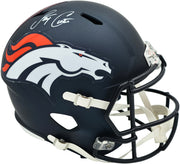 Jay Cutler Autographed Denver Broncos Blue Full Size Speed Replica Helmet Beckett BAS Witness Stock #267560