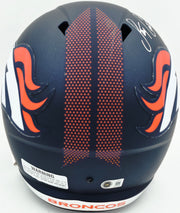 Jay Cutler Autographed Denver Broncos Blue Full Size Speed Replica Helmet Beckett BAS Witness Stock #267560