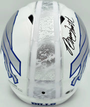Bruce Smith Autographed Buffalo Bills White Full Size Rivalries Speed Replica Helmet Beckett BAS Witness Stock #267562