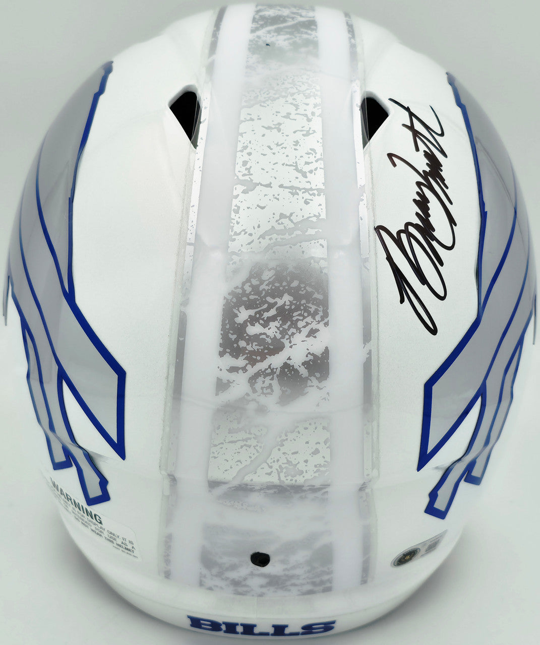 Bruce Smith Autographed Buffalo Bills White Full Size Rivalries Speed Replica Helmet Beckett BAS Witness Stock #267562