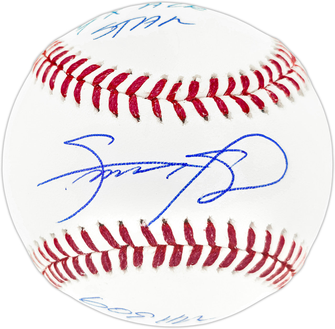 Sammy Sosa Autographed Official MLB Baseball Chicago Cubs "7x All Star & 609 HR" Beckett BAS Witness Stock #267445
