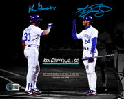 Ken Griffey Jr. & Sr. Autographed 8x10 Photo Seattle Mariners Back To Back Home Runs HR Beckett BAS Witness Stock #252441