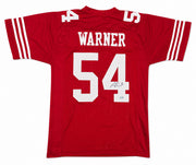 San Francisco 49ers Fred Warner Autographed Red Jersey Beckett BAS QR Stock #267461