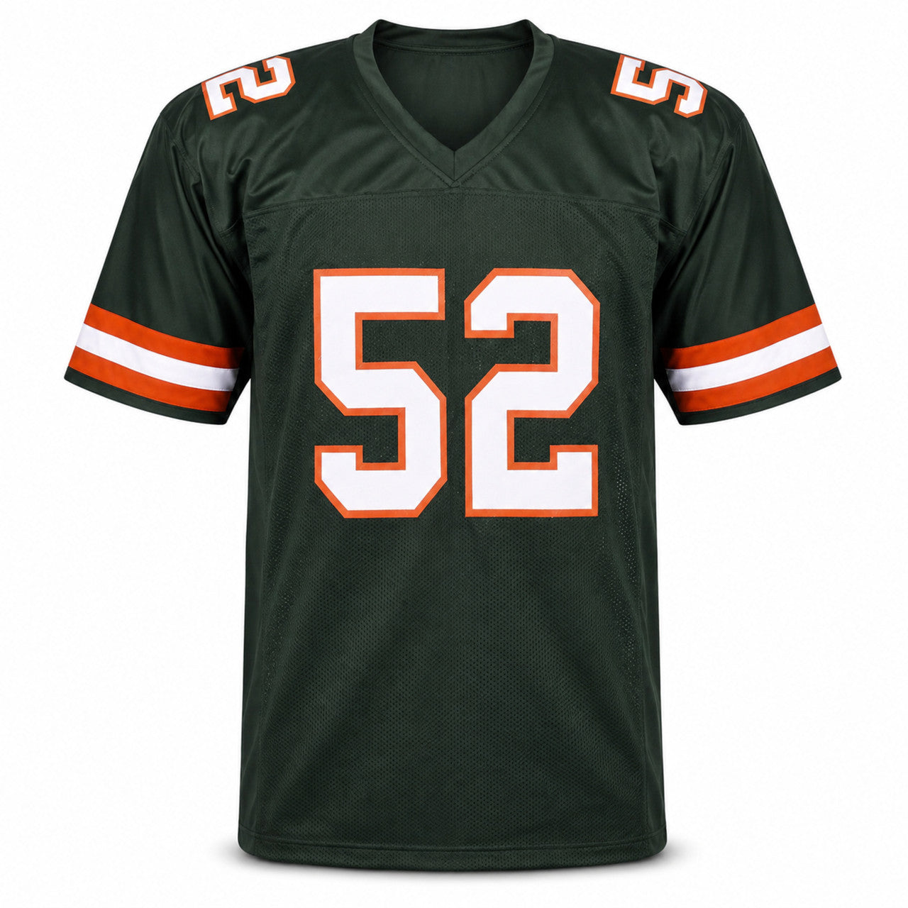 Miami Hurricanes Ray Lewis Autographed Green Jersey JSA Witness Stock #267396