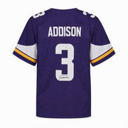Minnesota Vikings Jordan Addison Autographed Purple Jersey Beckett BAS QR Stock #267430