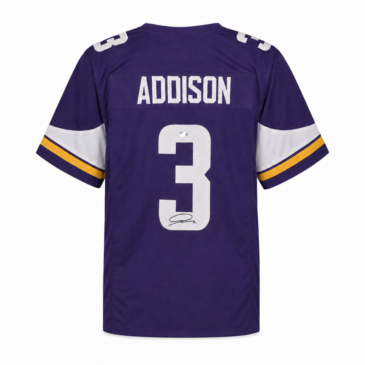 Minnesota Vikings Jordan Addison Autographed Purple Jersey Beckett BAS QR Stock #267430