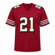 San Francisco 49ers Frank Gore Autographed Red Jersey Beckett BAS Witness Stock #267389