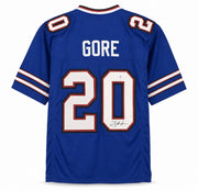 Buffalo Bills Frank Gore Autographed Blue Jersey Beckett BAS Witness Stock #267408