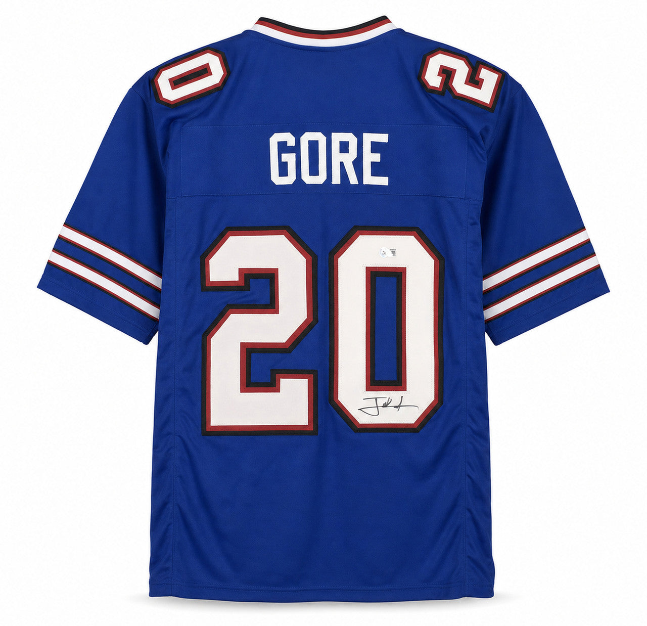 Buffalo Bills Frank Gore Autographed Blue Jersey Beckett BAS Witness Stock #267408