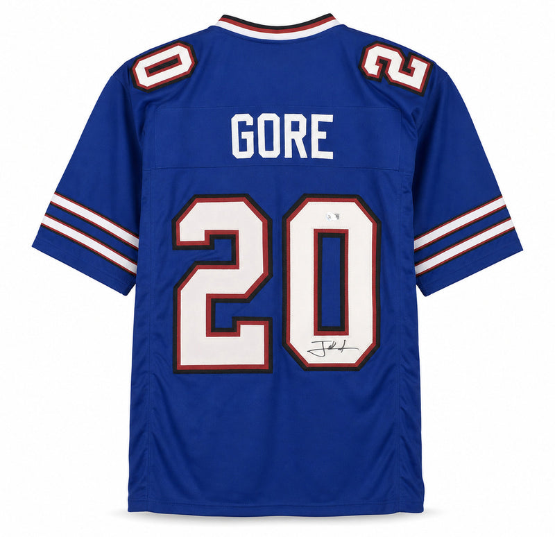 Buffalo Bills Frank Gore Autographed Blue Jersey Beckett BAS Witness Stock #267408