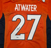 Denver Broncos Steve Atwater Autographed Orange Jersey Beckett BAS Witness Stock #267467