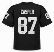 Oakland Raiders Dave Casper Autographed Black Jersey "HOF 02" Beckett BAS Witness Stock #267462