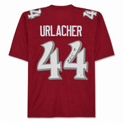 University of New Mexico Brian Urlacher Autographed Red Jersey "CHOF 17" Beckett BAS Witness Stock #267413