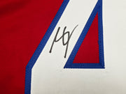 Buffalo Bills James Cook Autographed Red Jersey Beckett BAS Witness Stock #267405