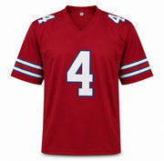 Buffalo Bills James Cook Autographed Red Jersey Beckett BAS Witness Stock #267405