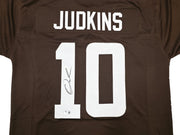 Cleveland Browns Quinshon Judkins Autographed Brown Jersey Beckett BAS Witness Stock #267395