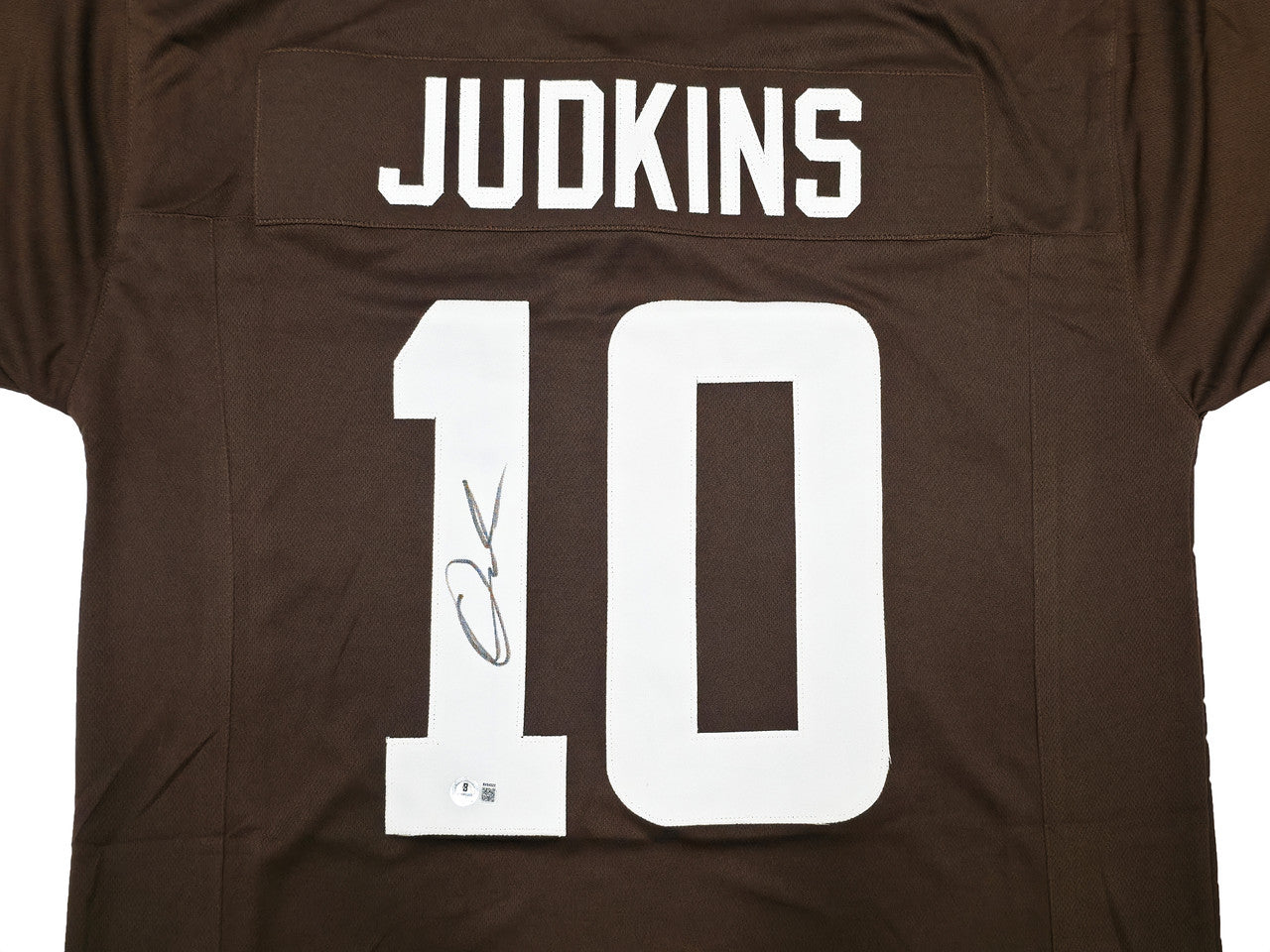 Cleveland Browns Quinshon Judkins Autographed Brown Jersey Beckett BAS Witness Stock #267395
