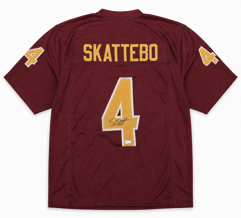 Arizona State Sun Devils Cam Skattebo Autographed Red Jersey Beckett BAS QR Stock #267400