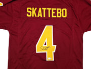 Arizona State Sun Devils Cam Skattebo Autographed Red Jersey Beckett BAS QR Stock #267400
