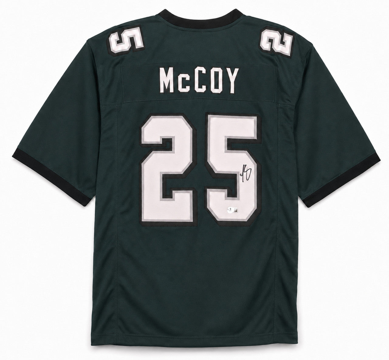 Philadelphia Eagles LeSean McCoy Autographed Green Jersey Beckett BAS Witness Stock #267437