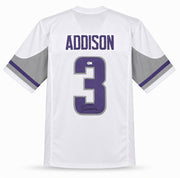 Minnesota Vikings Jordan Addison Autographed White Jersey Beckett BAS QR Stock #267434