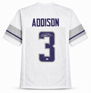 Minnesota Vikings Jordan Addison Autographed White Jersey JSA Witness Stock #267433