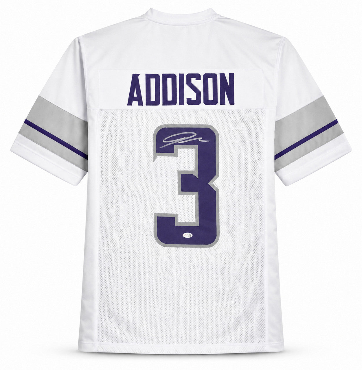 Minnesota Vikings Jordan Addison Autographed White Jersey JSA Witness Stock #267433