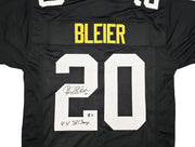 Pittsburgh Steelers Rocky Bleier Autographed Black Jersey "4x SB Champs" Beckett BAS Witness Stock #267504