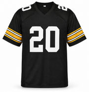 Pittsburgh Steelers Rocky Bleier Autographed Black Jersey "4x SB Champs" Beckett BAS Witness Stock #267504