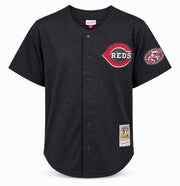 Cincinnati Reds Ken Griffey Jr. Autographed Black Authentic Mitchell & Ness Authentic BP Jersey Size 44 Beckett BAS Witness Stock #267477