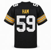 Pittsburgh Steelers Jack Ham Autographed Black Jersey "HOF 88" Beckett BAS Witness Stock #267503