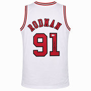 Chicago Bulls Dennis Rodman Autographed White Jersey Beckett BAS Witness Stock #267419