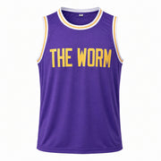 Los Angeles Lakers Dennis Rodman Autographed Purple Jersey Beckett BAS Witness Stock #267418