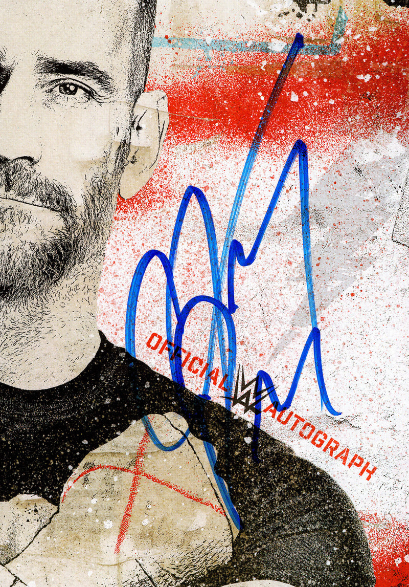 CM Punk Autographed 11x14 Photo WWE Best In The World Beckett BAS QR Stock #267582