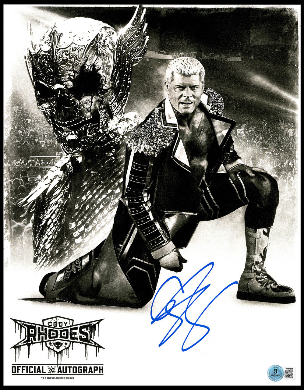 Cody Rhodes Autographed 11x14 Photo WWE Beckett BAS QR Stock #267584