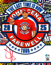 John Cena Autographed 11x14 Photo WWE 2025 Farewell Tour Beckett BAS QR Stock #267590