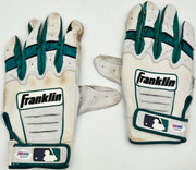 Robinson Cano Autographed White & Teal Franklin Game Used Batting Gloves Seattle Mariners PSA/DNA (Dual Signed) Stock #267638